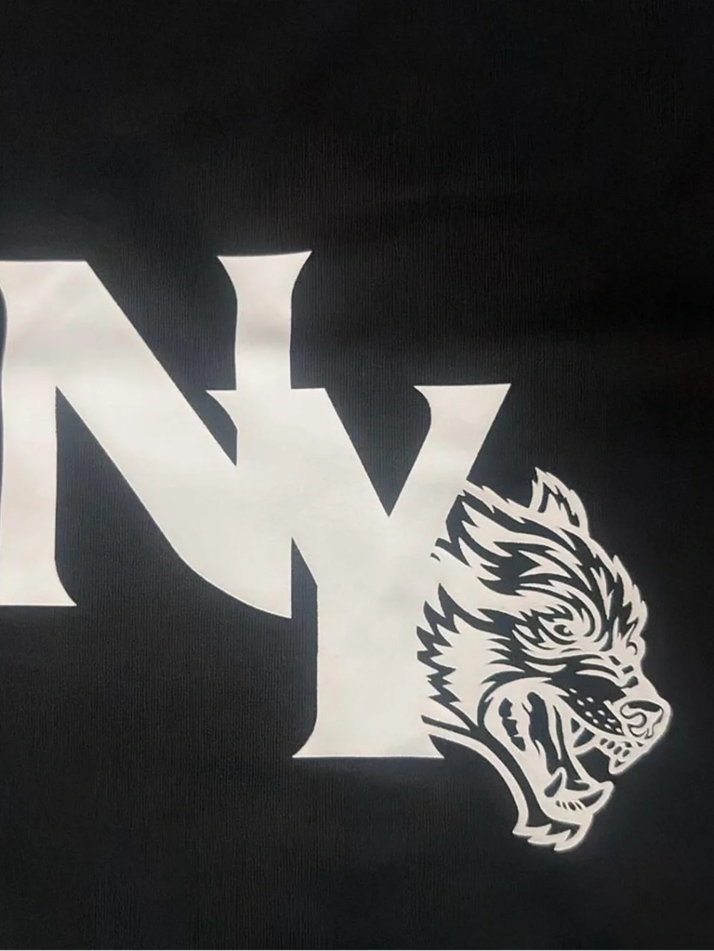 Darc Sport Black Racerback Tank with White NY Tiger Graphic